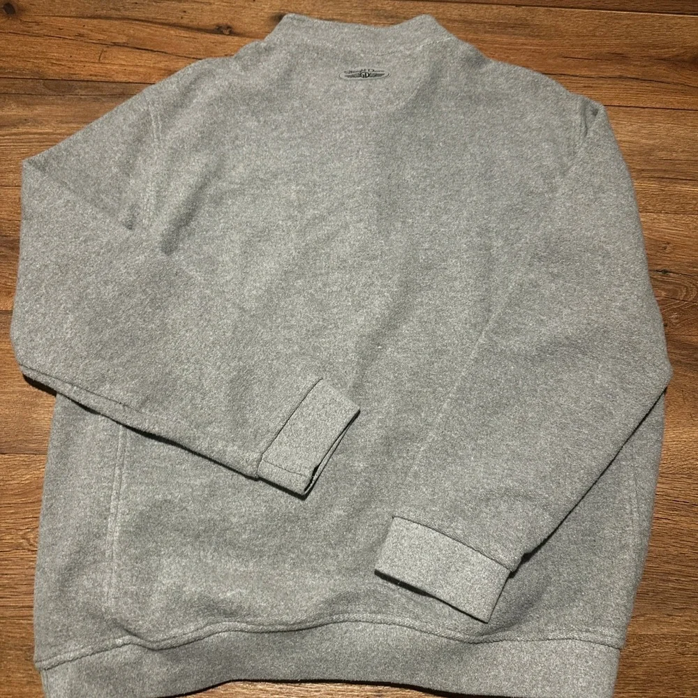 Straight Down Grey Fleece Henley Pullover Mens XXXL Made in USA